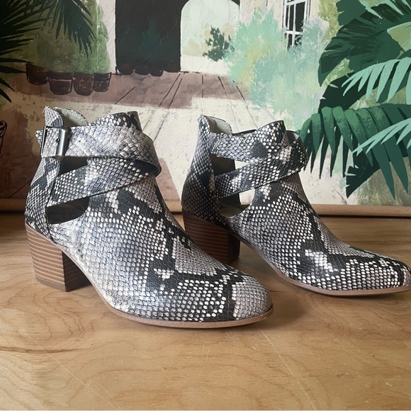 Fergalicious Snakeskin Ankle Boots - Picture 1 of 10